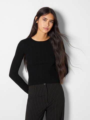 Bershka Sweater in Black: front