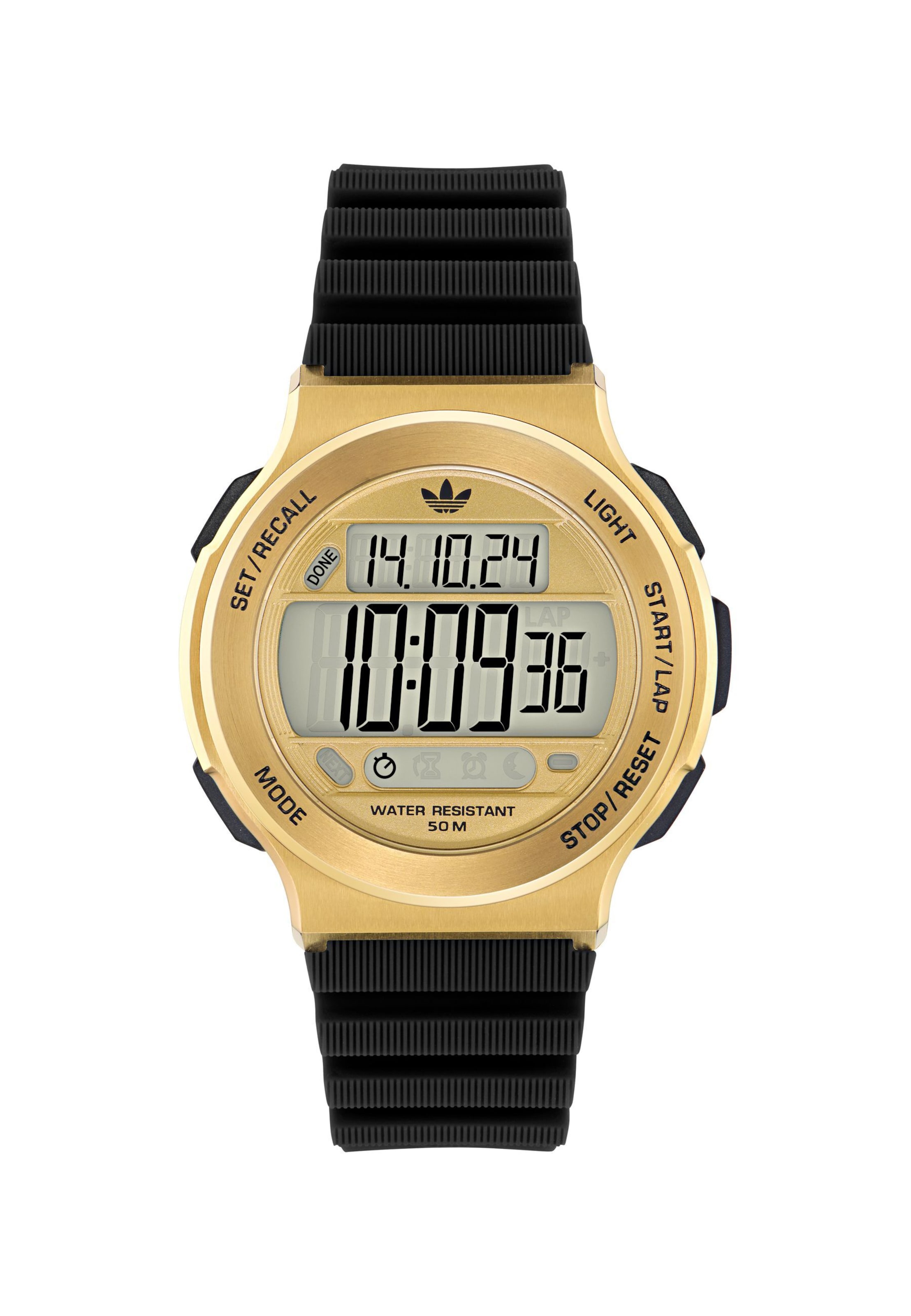 ADIDAS ORIGINALS Digitaluhr in Gold: Vorderseite