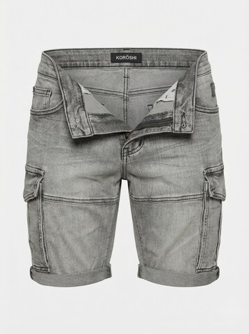 KOROSHI Regular Cargojeans in Zwart