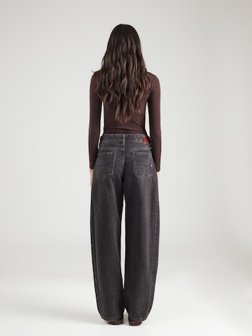 juoda Pepe Jeans Barrel Džinsai