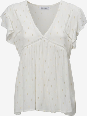 Influencer Pusero värissä valkoinen: etupuoli