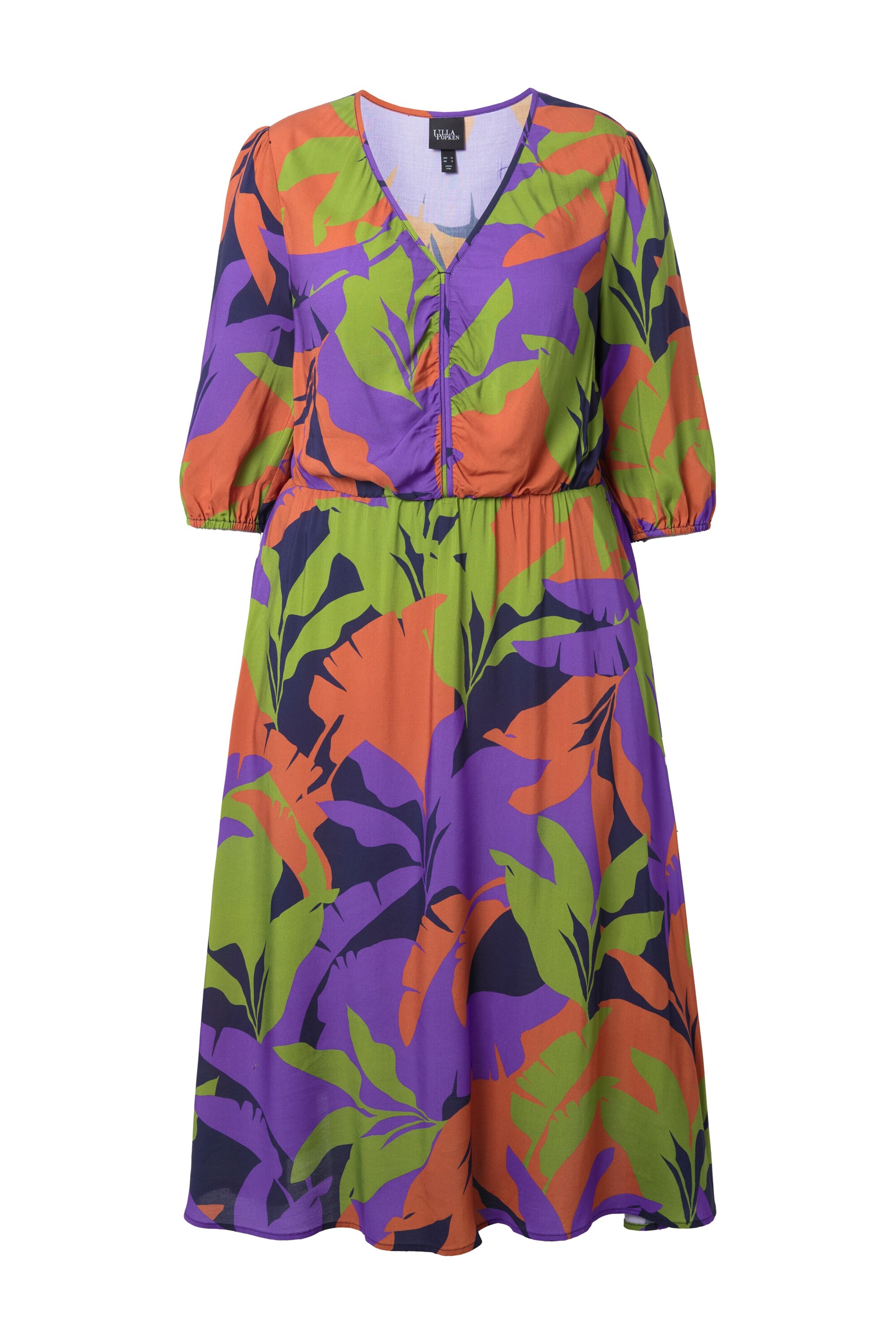 Ulla Popken Kleid in marine / kiwi / lila / orange, Produktansicht