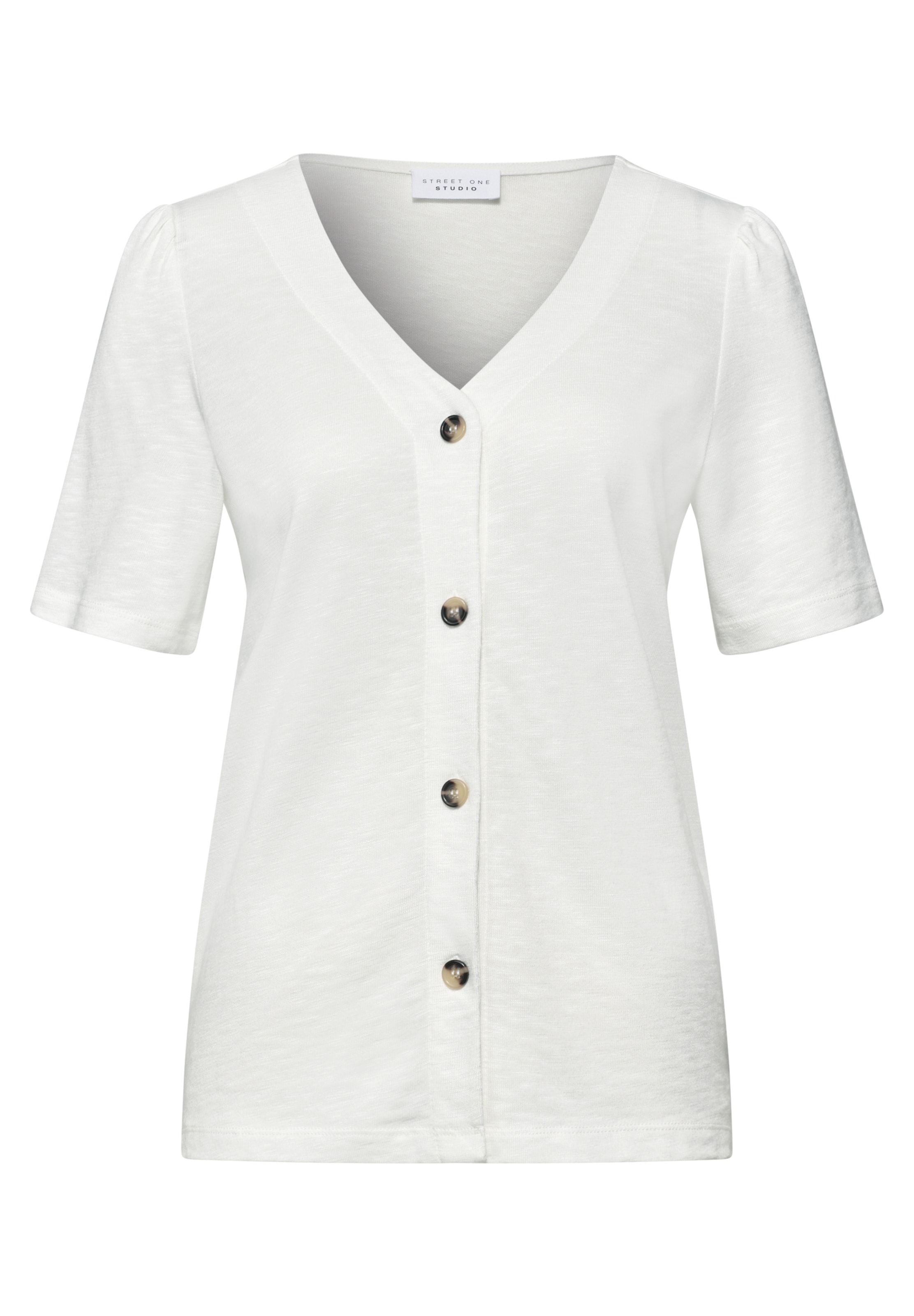 Street One Studio Knit Cardigan in White: front