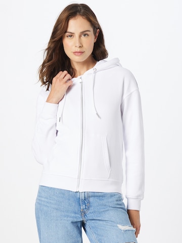 Urban Classics Zip-Up Hoodie in White: front