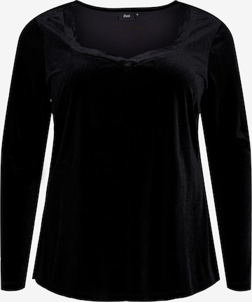 Camicia da donna 'LIVIA' di Zizzi in nero: frontale