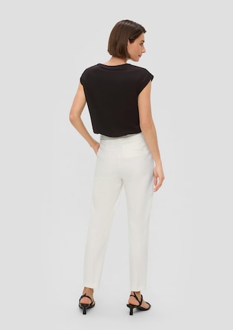 s.Oliver BLACK LABEL Tapered Pants in White: back