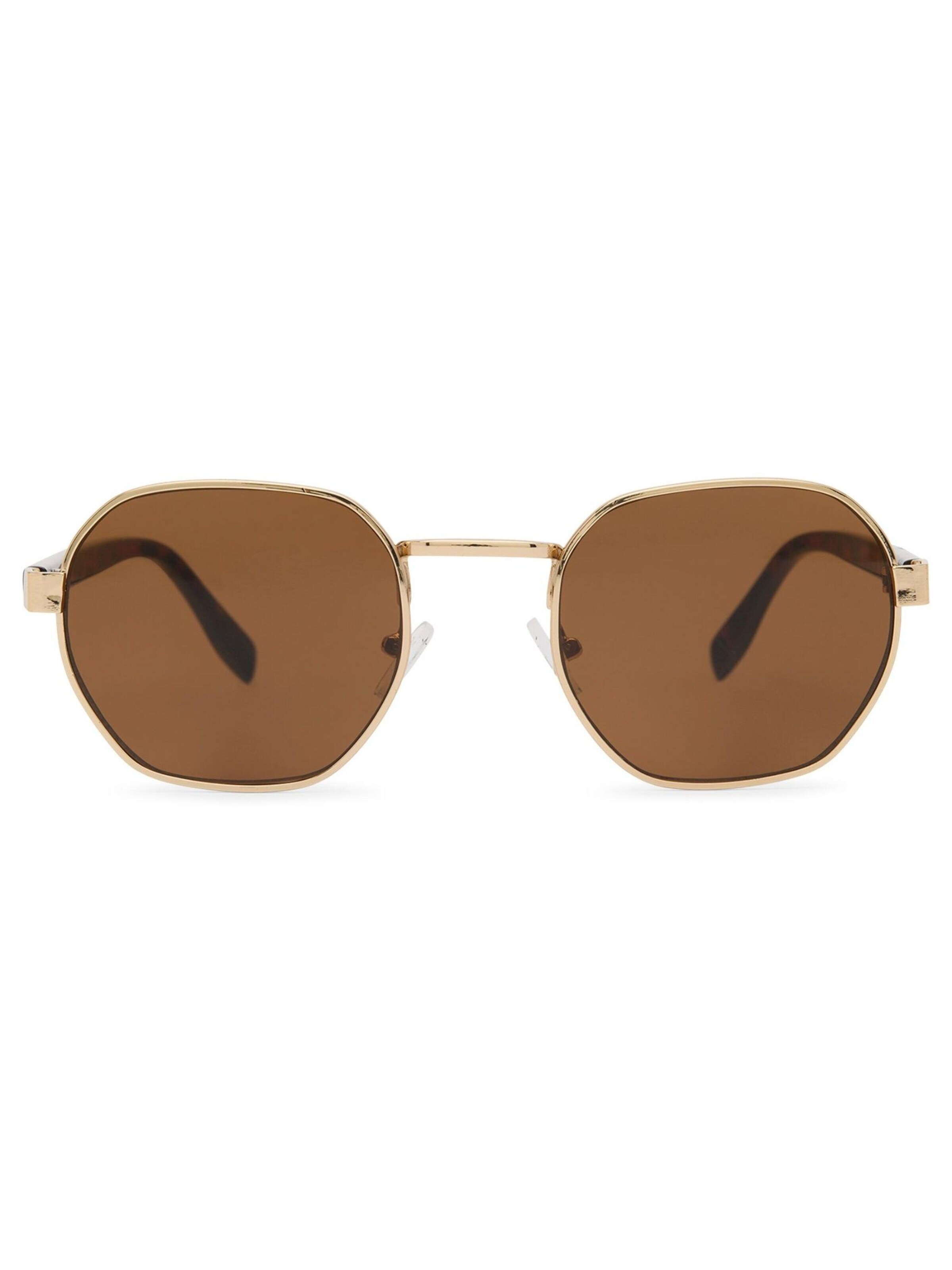 Lunettes de soleil 'Solo-Solis Classic Hexagon Sonnenbrille' Maxte en marron