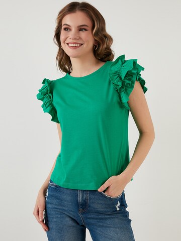 LELA Shirt in Groen: voorkant