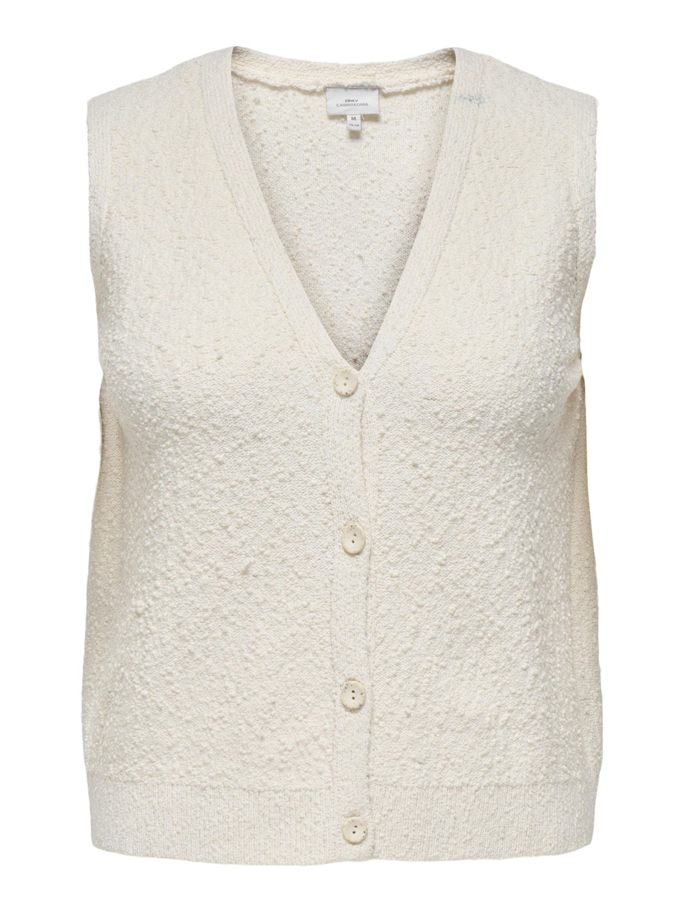 ONLY Carmakoma Bodywarmer 'CARAlvilda' in Wit: voorkant