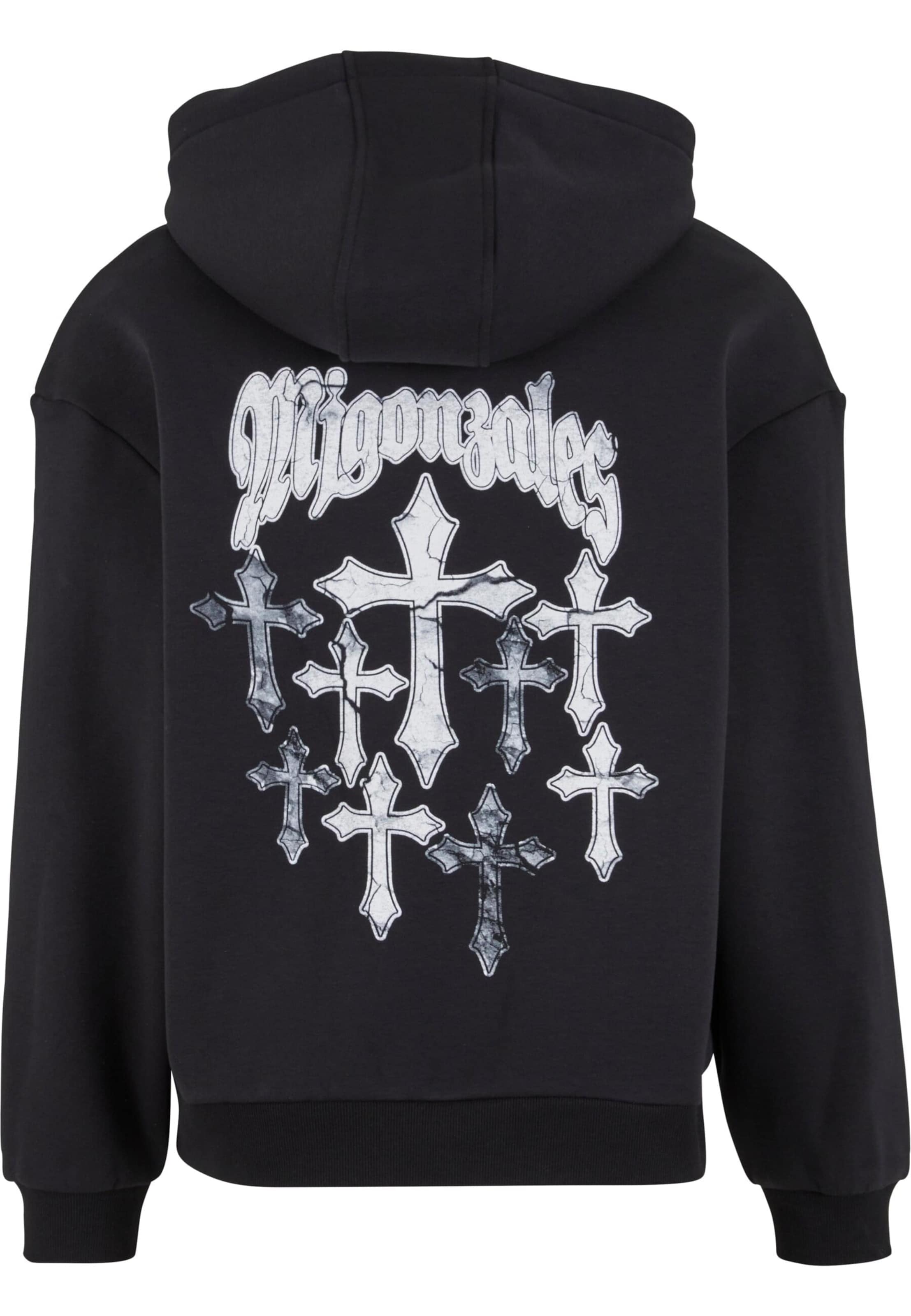 MJ Gonzales Sweatshirt 'Faded Faith' in Black