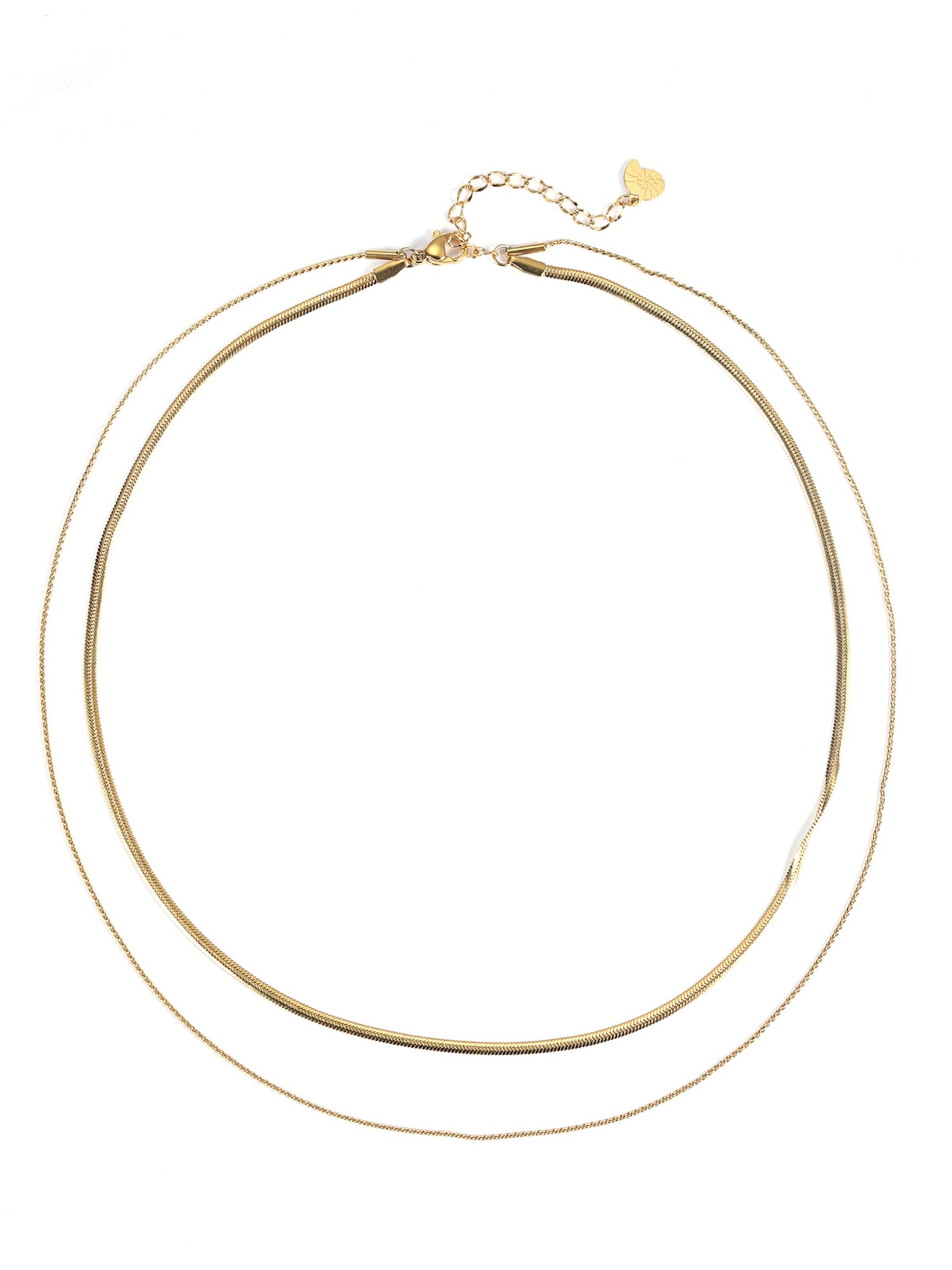 Hey Happiness Necklace 'Duo Shine' in Gold