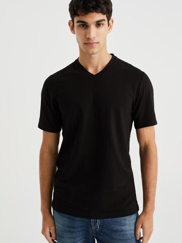 T-Shirt WE Fashion en noir : devant