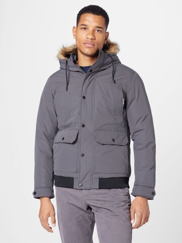 JACK & JONES Winter Jacket 'Winner' in Grey: front