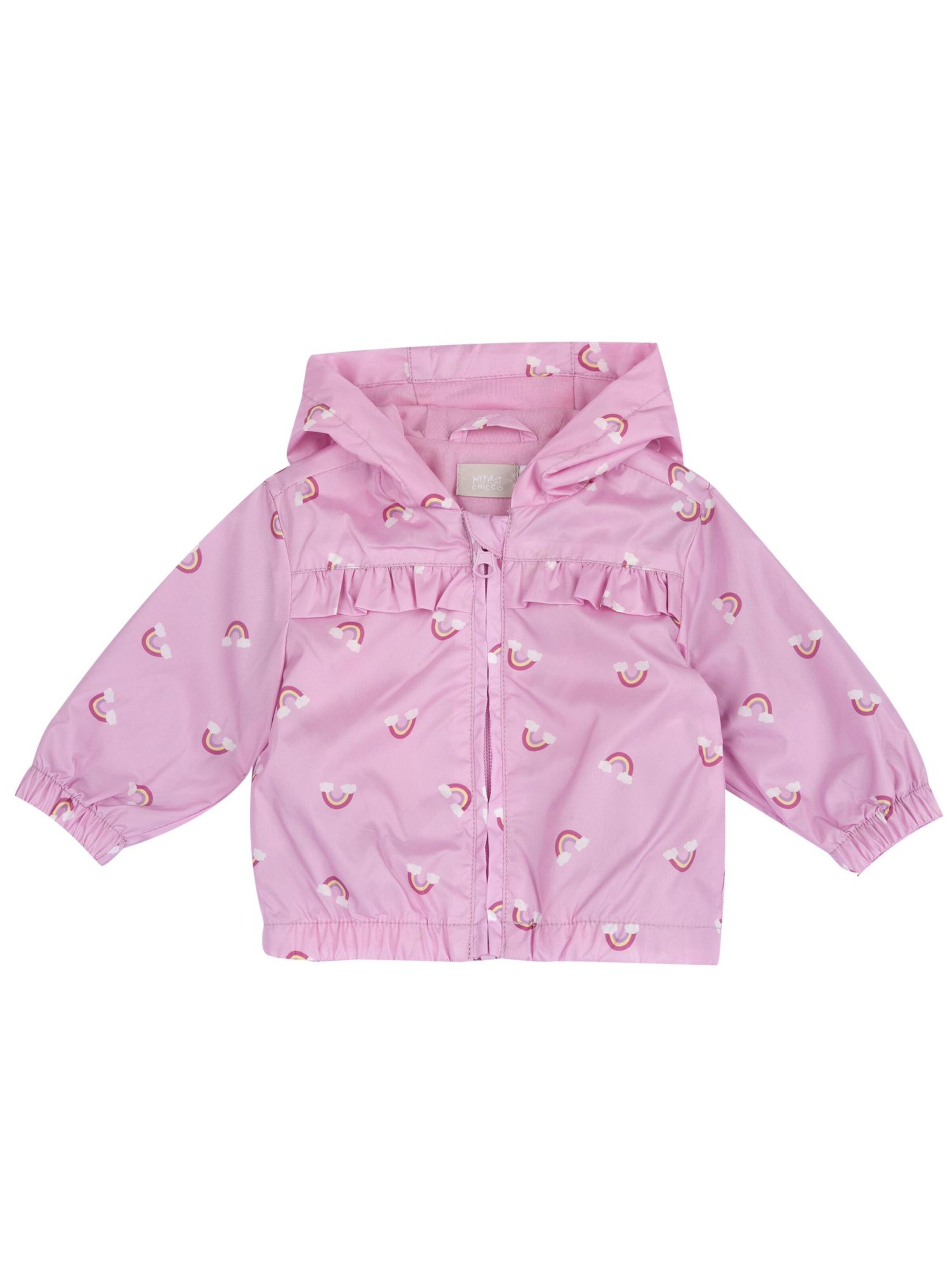 Geacă de primăvară-toamnă de la Chicco pe roz: față