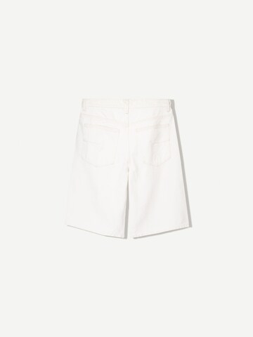 Bershka Baggy Džínsy - Béžová