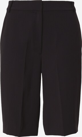 Calvin Klein Regular Trousers with creases in Black: front
