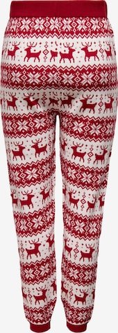 ONLY Tapered Broek 'Xmas' in Rood
