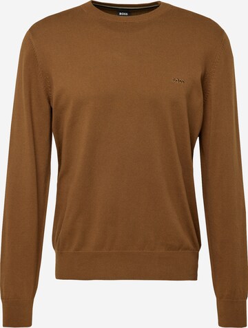 BOSS Sweater 'Pacas-L' in Brown: front