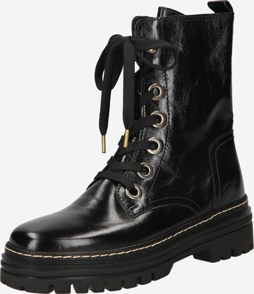 GABOR Lace-Up Ankle Boots in Black: front