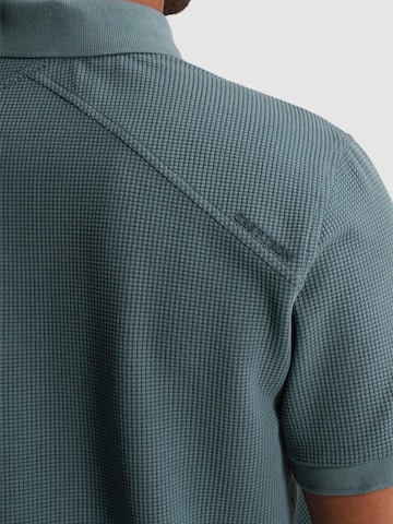 CAST IRON Shirt 'Polo shirt with waffle texture' in Blauw