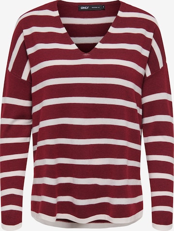 ONLY Sweter 'ONLAMALIO' w kolorze czerwony: przód