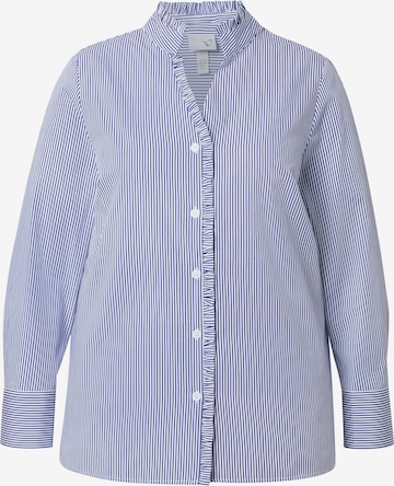 Ulla Popken Blouse in Blauw: voorkant