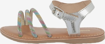 Sandales 'Ledersandalen für Kinder von Belarbi Bibigirl' Les Tropéziennes en argent : devant