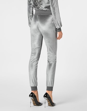 Philipp Plein - Slimfit Calças 'Skull' em cinzento