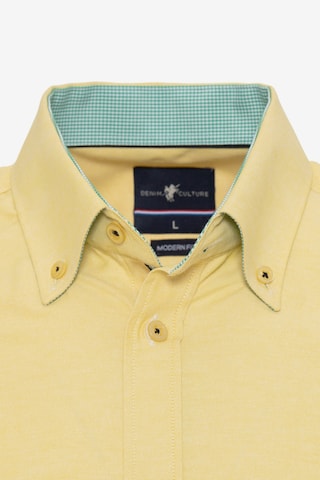 Coupe regular Chemise 'MARCUS' DENIM CULTURE en jaune