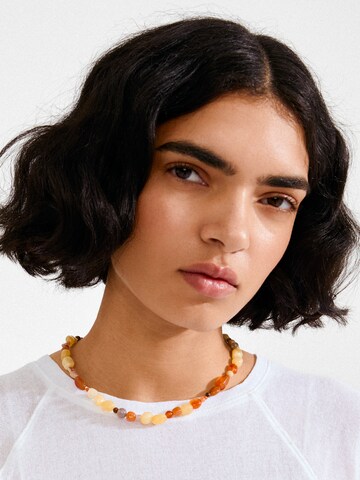 Pilgrim Necklace 'Iris' in Brown: front