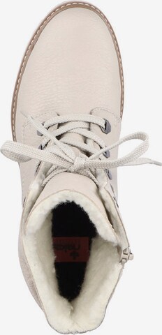 Rieker Lace-Up Ankle Boots in Beige