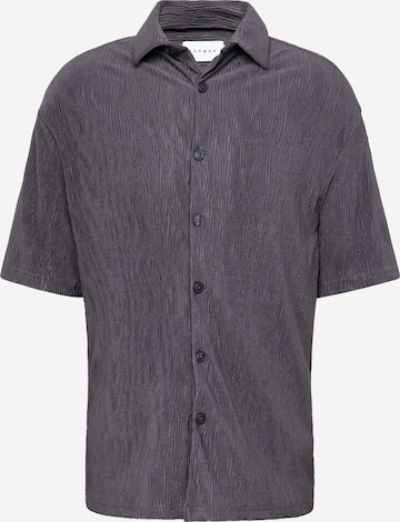 TOPMAN Regular fit Button Up Shirt in Grey: front
