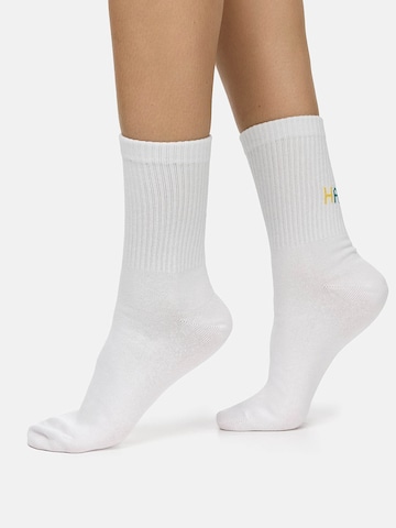 Nur Die Freizeitsocken ' Statement Socken mit Stickerei ' in Mischfarben