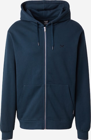 Iriedaily Zip-Up Hoodie in Blue: front