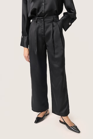 Wide Leg Pantalon SOAKED IN LUXURY en noir : devant