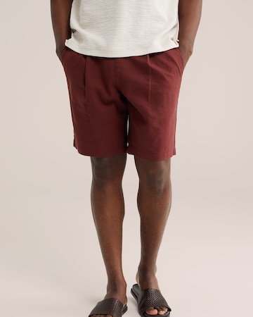 WE Fashion Loosefit Laskoshousut värissä punainen: etupuoli