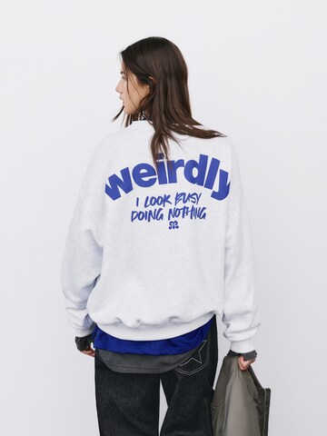 Pull&Bear Bluzka sportowa 'PACIFIC WEIRDLY' w kolorze szary: przód