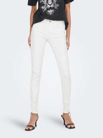 JDY Skinny Jeans 'BLUME' i vit: framsida