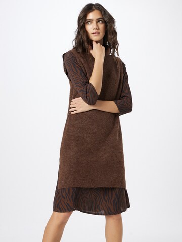 PIECES Sweater 'Ellen' in Brown: front