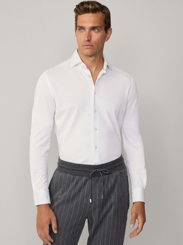 Hackett London Slim Fit Businesshemd in Weiß: Vorderseite