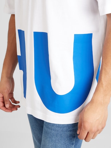 Tricou 'Nannavaro' de la HUGO Blue pe alb