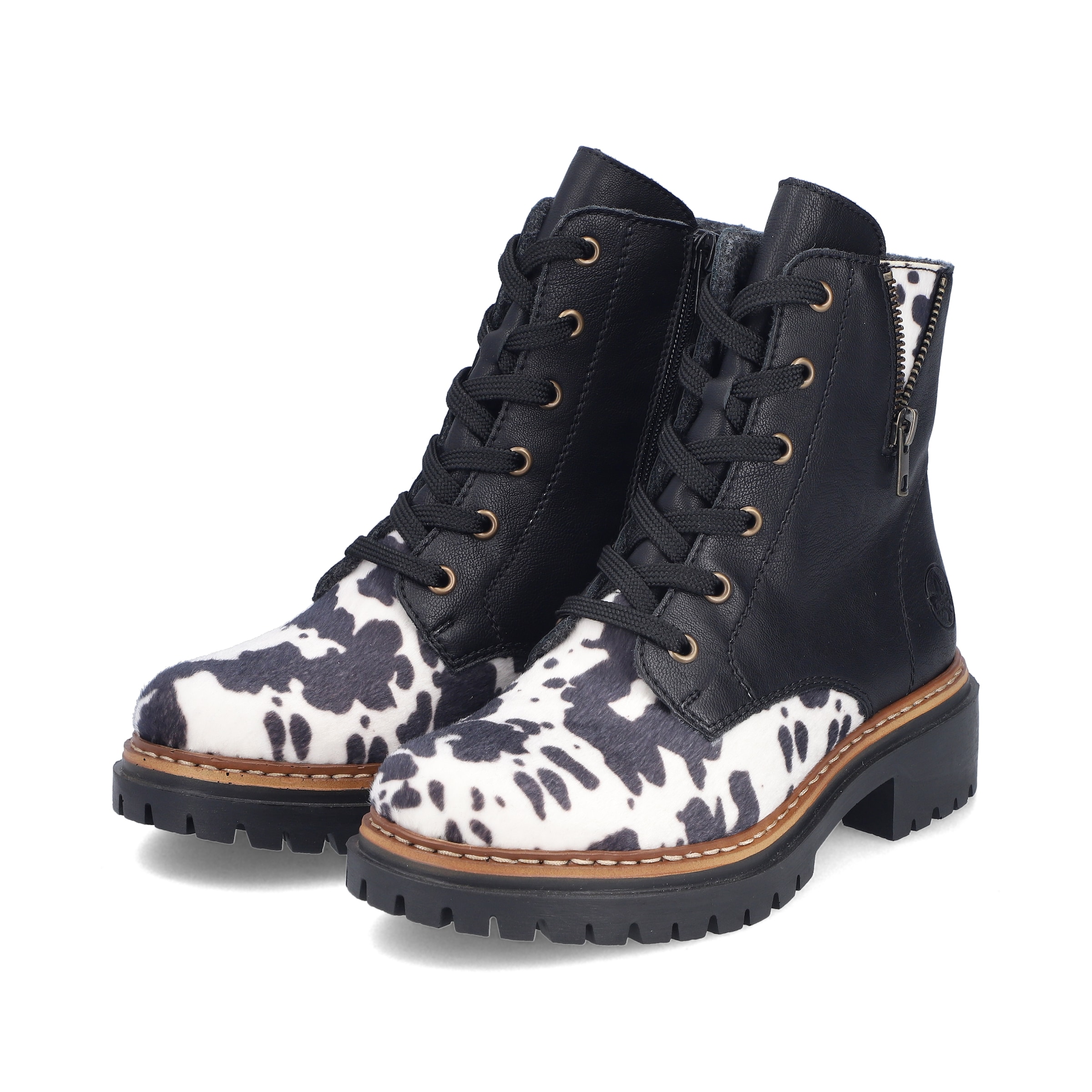 Bottines à lacets Rieker en noir