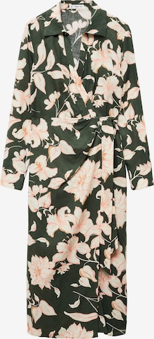 MANGO Shirt Dress 'Carola' in Green: front