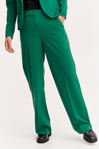 b.young Loose fit Pleated Pants 'DANTA' in Green: front