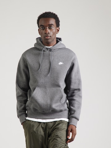 Bluză de molton 'CLUB' de la Nike Sportswear pe gri: față