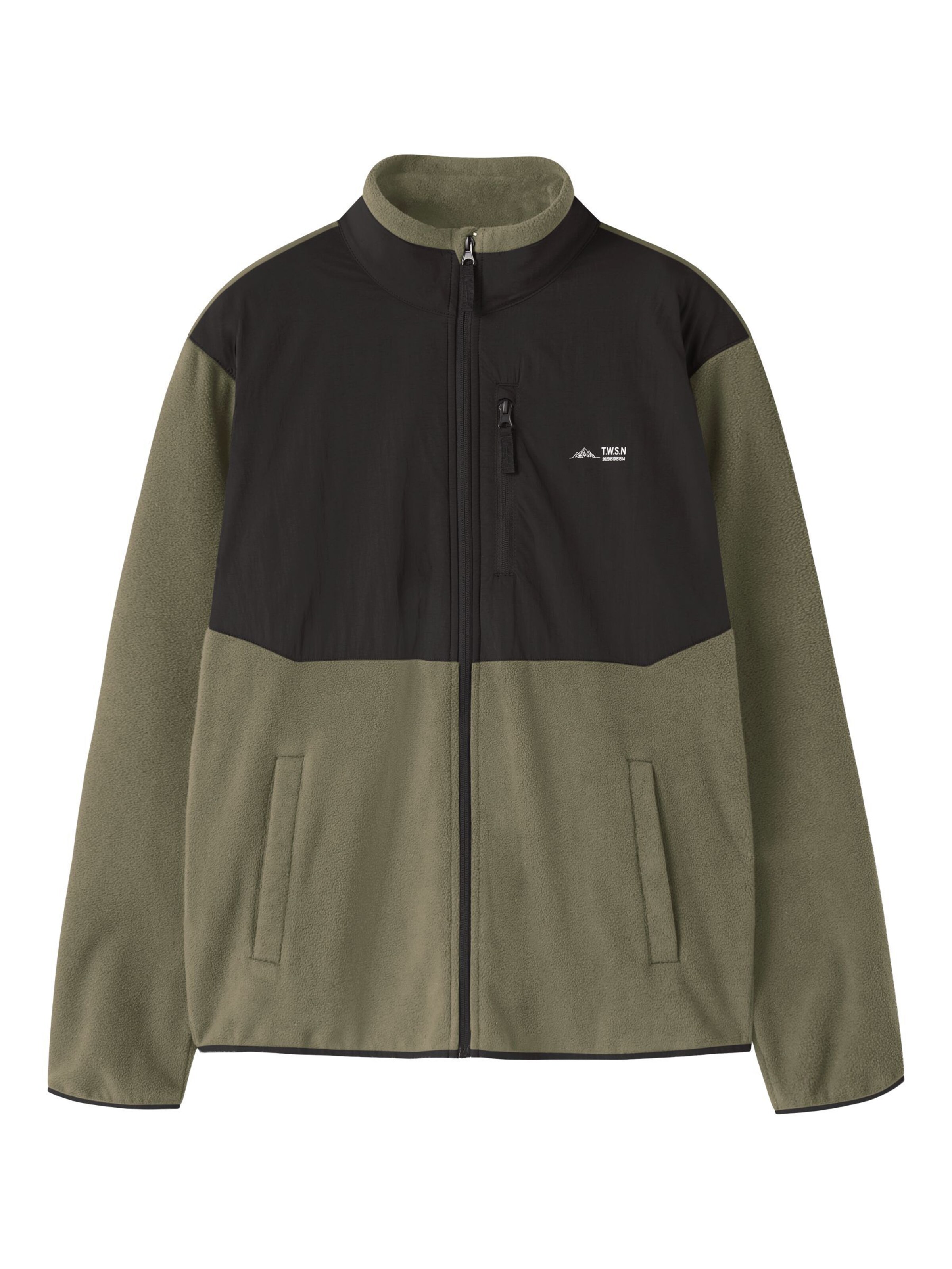 TWO SOON Fleece jacket in Green: front