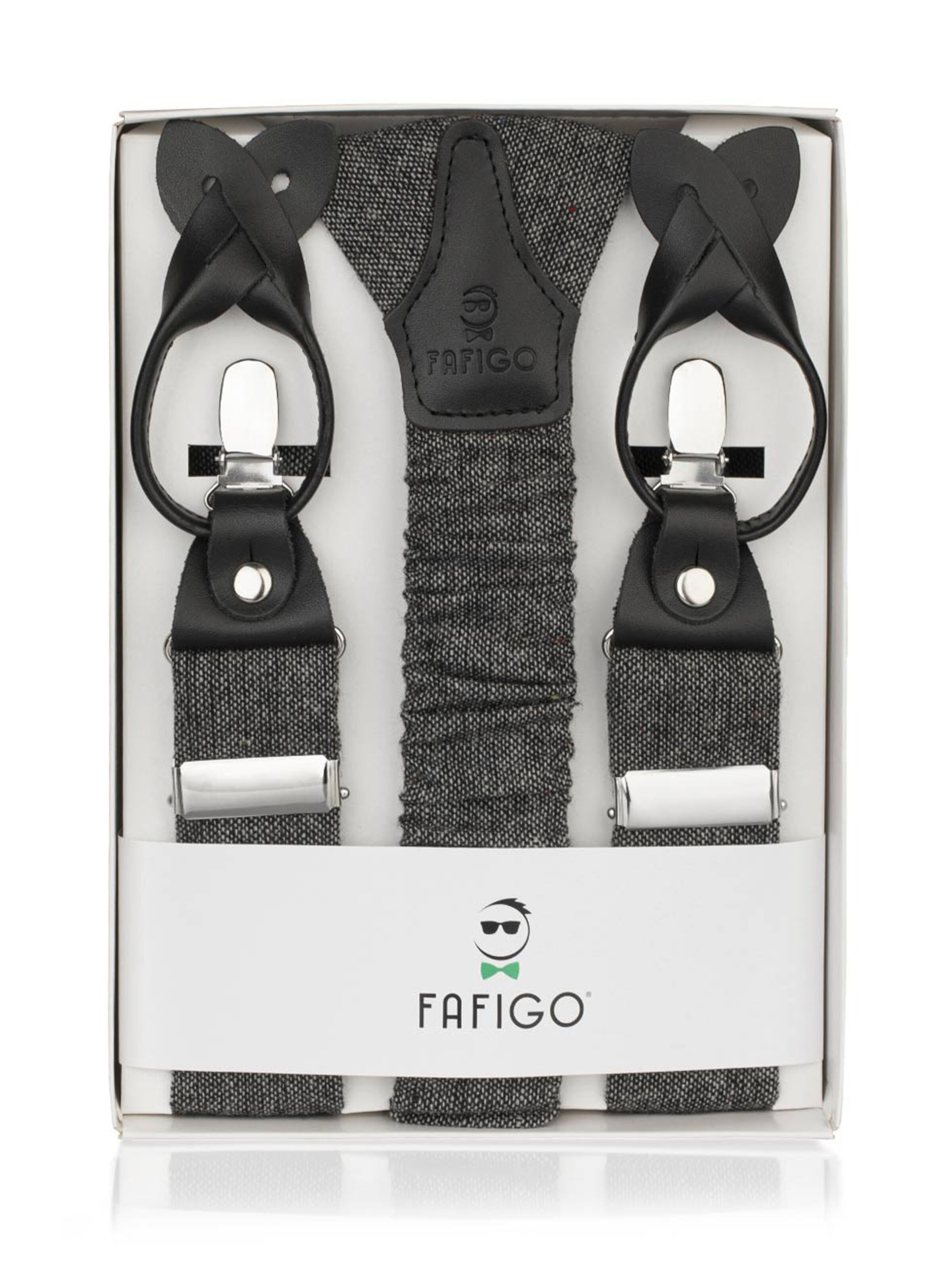 FAFIGO Suspenders 'Zio Antonio' in Grey: front