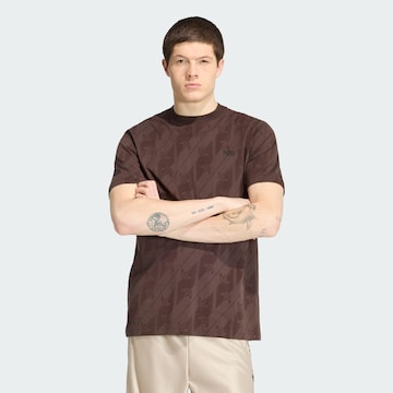T-Shirt ADIDAS ORIGINALS en marron : devant
