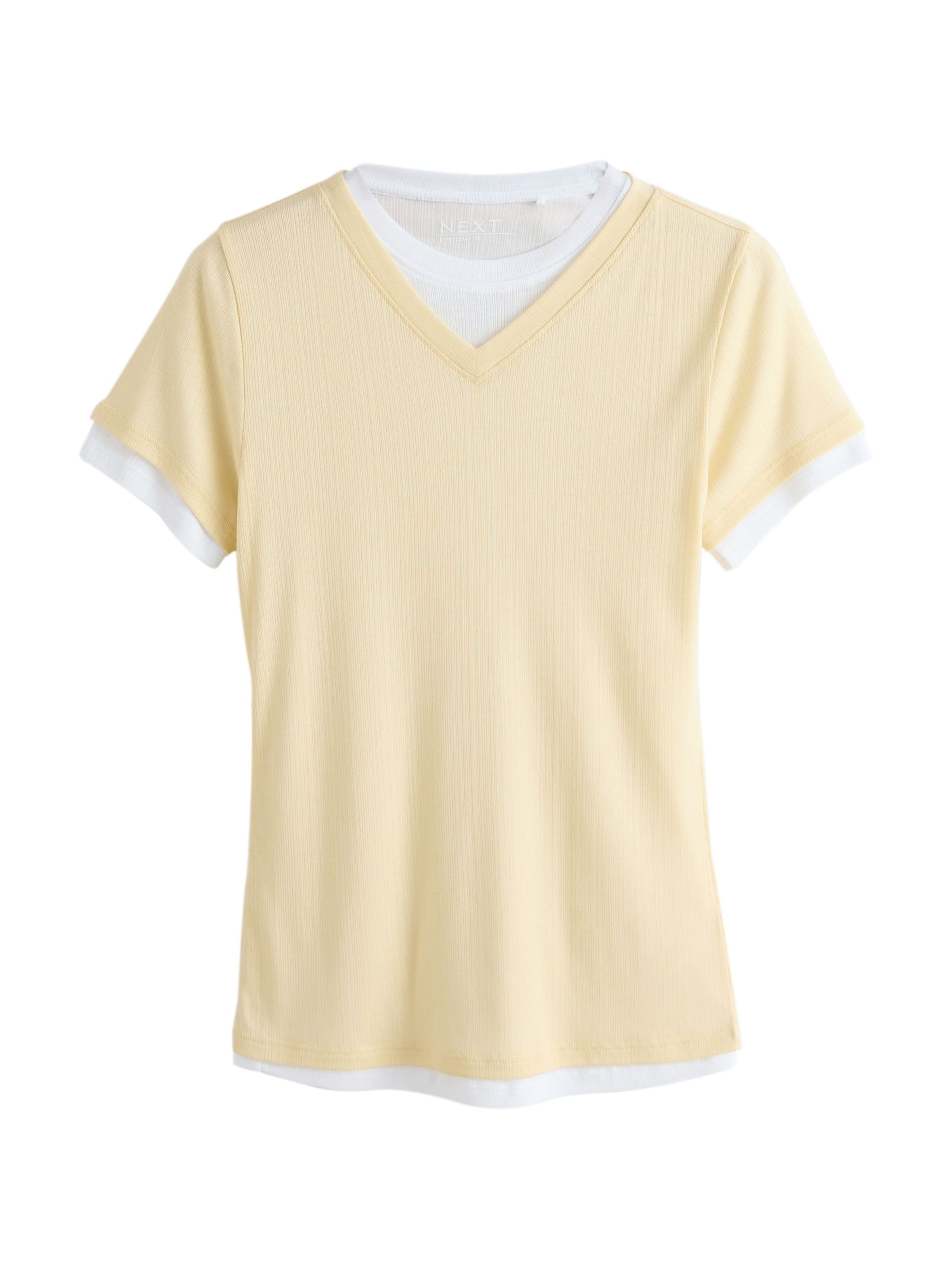 T-shirt Next en jaune : devant