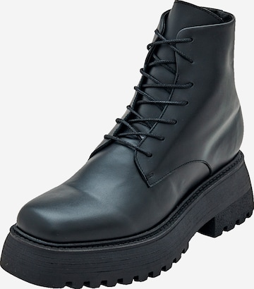 EDITED Lace-Up Ankle Boots 'Ivera' in Black: front